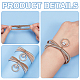 Benecreat Set di braccialetti multifilo con catene elastiche in ferro da 2 pz BJEW-BC0001-25-4