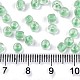 6/0 ガラスシードビーズ  透明インサイドカラー  丸い穴  ラウンド  薄緑  6/0  4~5x2.5~4.5mm  穴：1.2mm  約4500個/袋 SEED-A014-4mm-135-4