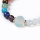 Bracelets extensibles en pierres naturelles et synthétiques avec perles en opalite BJEW-E354-A05-2