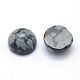 Natural Snowflake Obsidian Cabochons G-P393-R55-4MM-2
