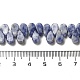 Hebras de cuentas de jaspe de punto azul natural G-B064-B59-5