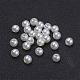 Perle di perle distanziali rotonde in acrilico bianco imitazione grosso color crema per gioielli per bambini, 4mm, Foro: 1 mm