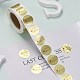 DIYスクラップブック  装飾的なマスキングテープ  愛と手作りの単語でフラットラウンド  ゴールド  25mm  500PCS /ロールについて DIY-L028-A22-5