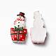 オペーク樹脂カボション  クリスマスのスタイル  雪だるま  レッド  37x18x5.5mm CRES-N021-92A-01-2
