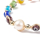 Orecchini e bracciale pendenti con perle naturali e perle malocchio SJEW-JS01260-2