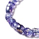 Electroplate Transparent Glass Beads Strand GLAA-G088-05E-3
