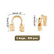 arricraft 300 Pcs 18k Gold Plated Brass Crimp Beads FIND-AR0002-04-7