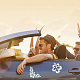 Gorgecraft 4 セットハワイアンハイビスカスの花車のデカールカラフルなレーザー反射車のステッカー日焼け止めペット自己粘着カーアクセサリー自動車外装装飾 suv トラックオートバイ DIY-WH0308-230-5