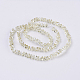 Chapelets de perles en verre électroplaqué EGLA-J145-4mm-PL05-2