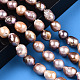 Fili di perle di keshi di perle barocche naturali PEAR-S020-L17-2