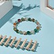 Ensembles de bracelets extensibles en perles d'agate naturelle teintée BJEW-JB09180-4