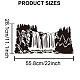 2pcs Waterfall Scenery Stencil Splicing Patterns 22×11inch Large Forest Mountain Landscape Stencil with Paint Brush Natural Scenery 11.8×11.8inch Drawing Template for Wood Walls Canvas DIY-MA0004-46A-2