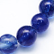Pastèque bleu perles de verre en pierre brins G-S145-8mm-1