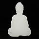 Statue de bouddha mahavairocana sculptée en jade blanc naturel G-PW0007-049-2