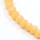 Opaque Solid Color Crystal Glass Faceted Rondelle Beads Strands GLAA-F025-A04-1