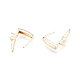 Ion Plating(IP) Brass Hoop Earring Findings with Latch Back Closure KK-C006-28G-3