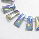 Faceted Electroplate Crystal Glass Trapezoid Beads Strands EGLA-F072B-04-1