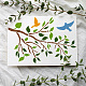FINGERINSPIRE Tree Branch Painting Stencil 8.3x11.7inch Reusable Tree Leaves Pattern Stencil for Painting Large Flying Birds Drawing Template DIY Plant Theme Stencil for Painting on Wood Fabric DIY-WH0396-662-6