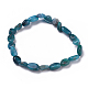 Bracelets extensibles en perles naturelles d'apatite BJEW-K213-40-2