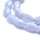 Chapelets de perles en agate avec dentelle bleue naturelle G-O170-29-3