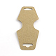 厚紙のアクセサリー台紙  ネックレスに使用  ブレスレットとモバイルペンダント  キャメル  124x46x0.3mm CDIS-Q001-24-2