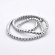 Round Non-magnetic Synthetic Hematite Beads Strands G-P061-66-6mm-2