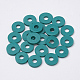 Flat Round Handmade Polymer Clay Bead Spacers CLAY-R067-3.0mm-07-2