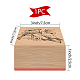 Craspire 1 pieza de sellos de madera de haya y 1 hojas de sellos de resina DIY-CP0007-96D-2