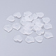 Transparent Frosted Acrylic Leaf Pendants X-PL591-1-1