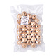 Perles de hêtre naturel non teint WOOD-BT0001-04-9