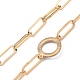 Moon Brass Lariat Necklaces NJEW-JN03041-01-4