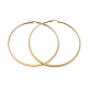 Vacuum Plating 201 Stainless Steel Flat Big Hoop Earrings with 304 Stainless Steel Pin for Women EJEW-F280-17A-G-1