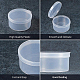 Benecreat 12 paquet 35 ml / 1.18 oz rondes en plastique transparent boîte de contenants de stockage de perles avec couvercles rabattables pour les articles CON-BC0004-17-5