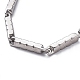 Unisex 201 Stainless Steel Bar Link Chain Bracelets BJEW-L637-36B-P-2