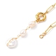 Collares con colgante de perlas barrocas naturales NJEW-JN03086-5