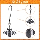 SUPERFINDINGS 12pcs Halloween Theme Cell Phone Straps 7.8~9.2cm Ghost Pumpkin Fashion Phone Lanyard Strap All Saints' Day Cat Bat Pirate Phone Chain Strap HJEW-FH0006-48-4