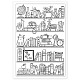 GLOBLELAND Bookshelf Clear Stamps Books Daily Life Silicone Clear Stamp Seals for Cards Making DIY Scrapbooking Photo Journal Album Decoration DIY-WH0167-56-768-5
