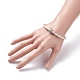 Bracelet cordon perles émail fleur BJEW-JB07675-3