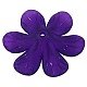 Perles de fleurs acryliques épaisses givrées transparentes bleu violet X-PAF154Y-1-2