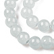 Backen gemalt Nachahmung Jade Glas runden Perle Stränge DGLA-Q021-6mm-43-3