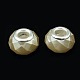 Electroplate Faceted Glass European Beads GPDL-J002-03-1