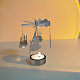 2 set 2 portacandele tealight rotanti in ferro stile AJEW-FG0002-60-5