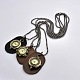 Vintage Antique Bronze Alloy Quartz Watch Necklaces WACH-N035-32-1