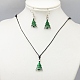 Fashion Jewelry Sets for Christmas: Adjustable Necklaces & Earrings SJEW-JS00193-01-1
