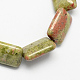 Rectangle Shaped Natural Unakite Stone Beads Strands G-S112-11-1