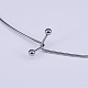 304ステンレススチール製チョーカーネックレス  硬いネックレス  ステンレス鋼色  5.12インチ（13cm） X-NJEW-O094-12P-2