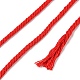 工芸品の編み物用の綿糸  クリムゾン  3mm  約109.36ヤード（100m）/ロール KNIT-PW0001-01-05-3