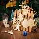 8 borsa 8 ornamenti di ritagli di legno naturale incompiuto stile 1 WOOD-SZ0001-17-2