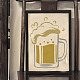 FINGERINSPIRE Beer Mug Stencil 29.7x21cm Reusable Cup of Beer Drawing Stencil Beer Sign Stencil for Bar or Kitchen Beer Festival Stencil For Painting on Wall DIY-WH0202-315-7