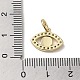 Латунные микро проложить кубического циркония подвески KK-E092-07G-04-3